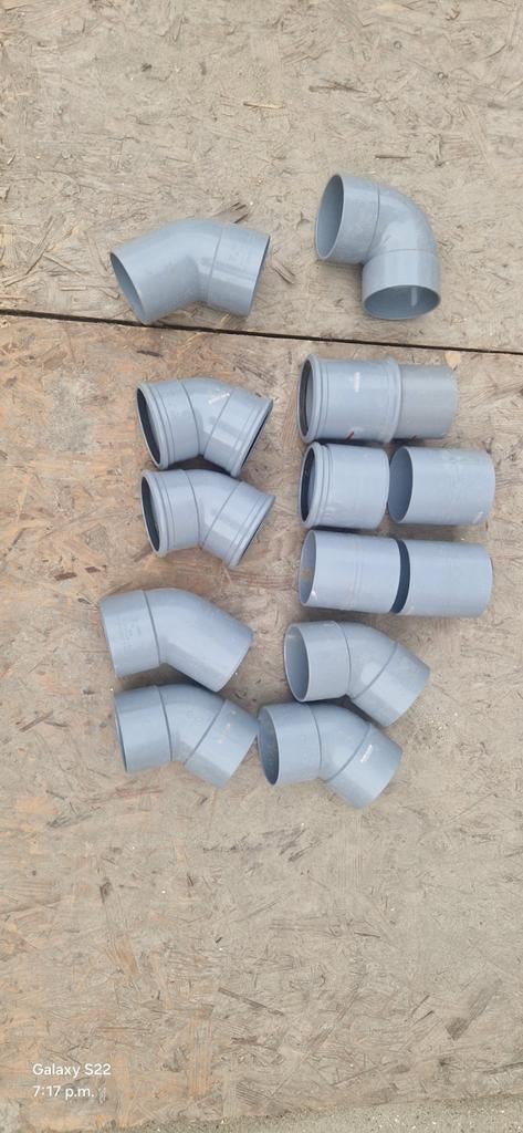 PVC Bochten 110mm - Diverse Hoekstukken voor Afvoer, Ophalen, Bochten, Gebruikt, Pvc