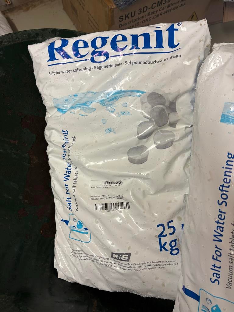Regenit Onthardingszout 25 kg - Voor zacht water, Ophalen, Nieuw, Waterontharder met zout