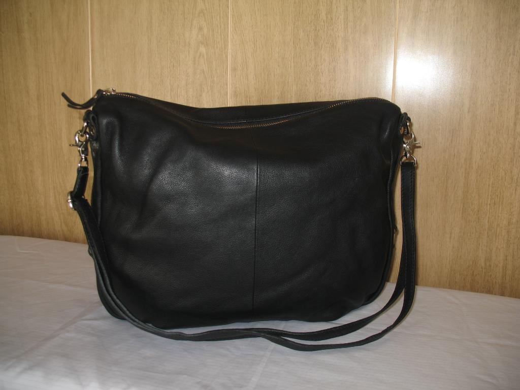 Claudia Sträter Leren Tas Zwart * Mooi Nieuw Bijna Vintage, Ophalen of Verzenden, Nieuw, Zwart, Handtas