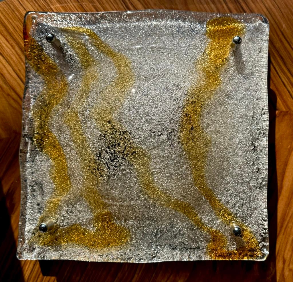 Grote Murano Glas Wandlamp - Mazzega Stijl Jaren '60/'70, Ophalen of Verzenden