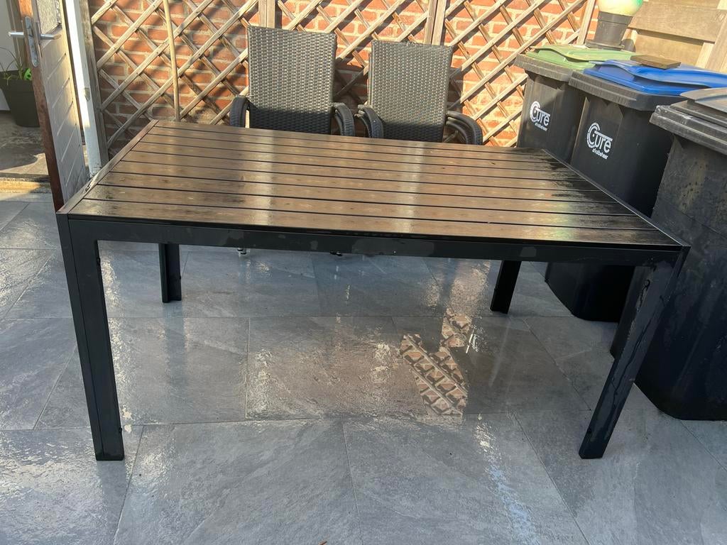 Jutlandia tuintafel met 6 stoelen - Gebruikssporen, Ophalen, Gebruikt, Rechthoekig, Hout