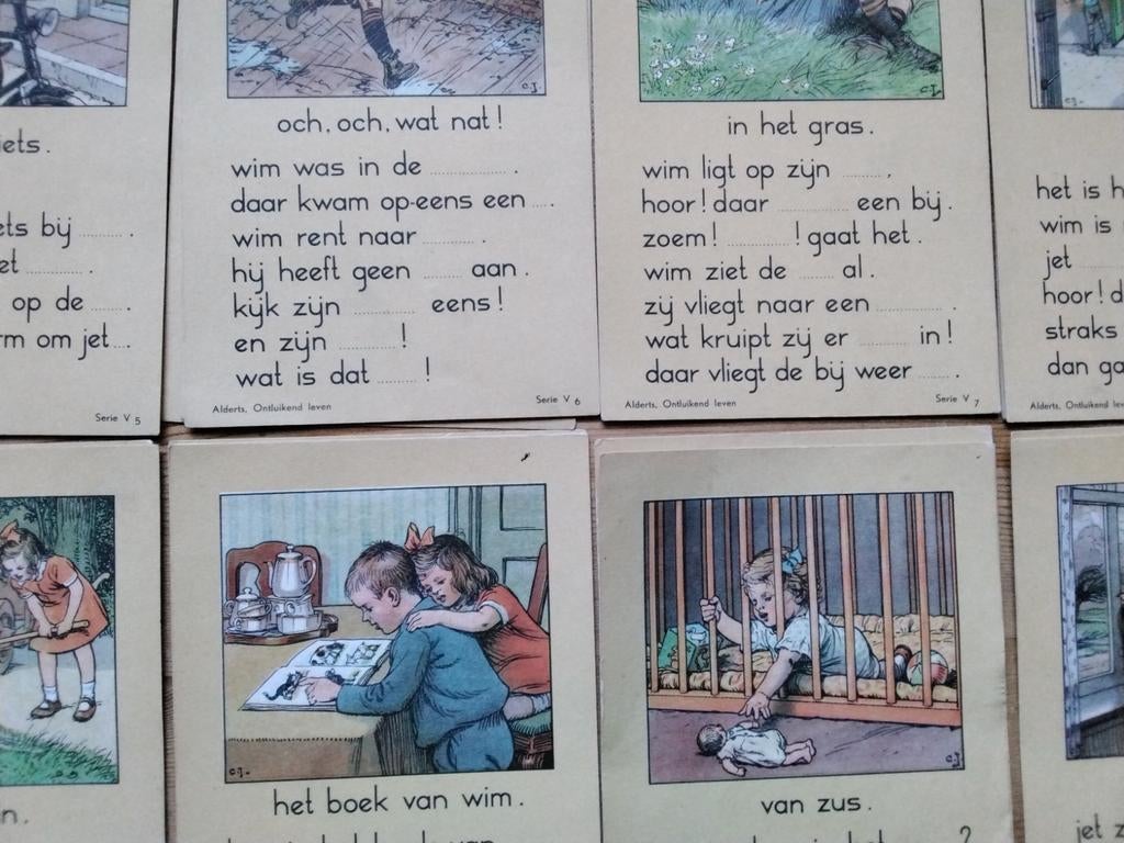 Oude schoolkaarten Cornelis Jetses, Ophalen of Verzenden