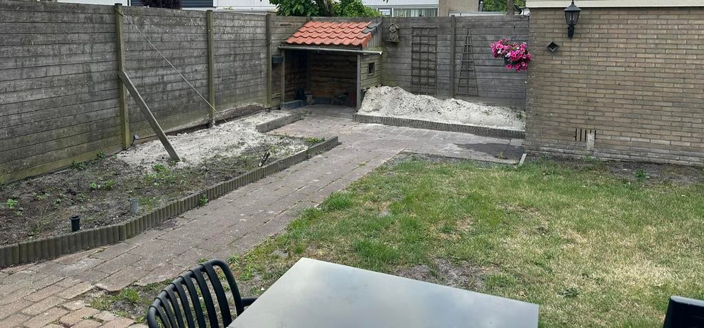 Houten schuttingen 16 meter totaal ongeveer (oud hout), Ophalen, 6 meter of meer, Hout, 1 tot 2 meter