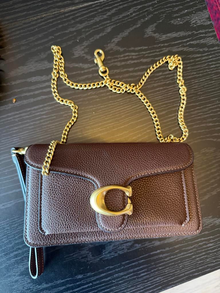 Origineel Coach Tabby Schoudertasje - > MET BONNETJE<<, Ophalen of Verzenden, Zo goed als nieuw, Bruin, Schoudertasje