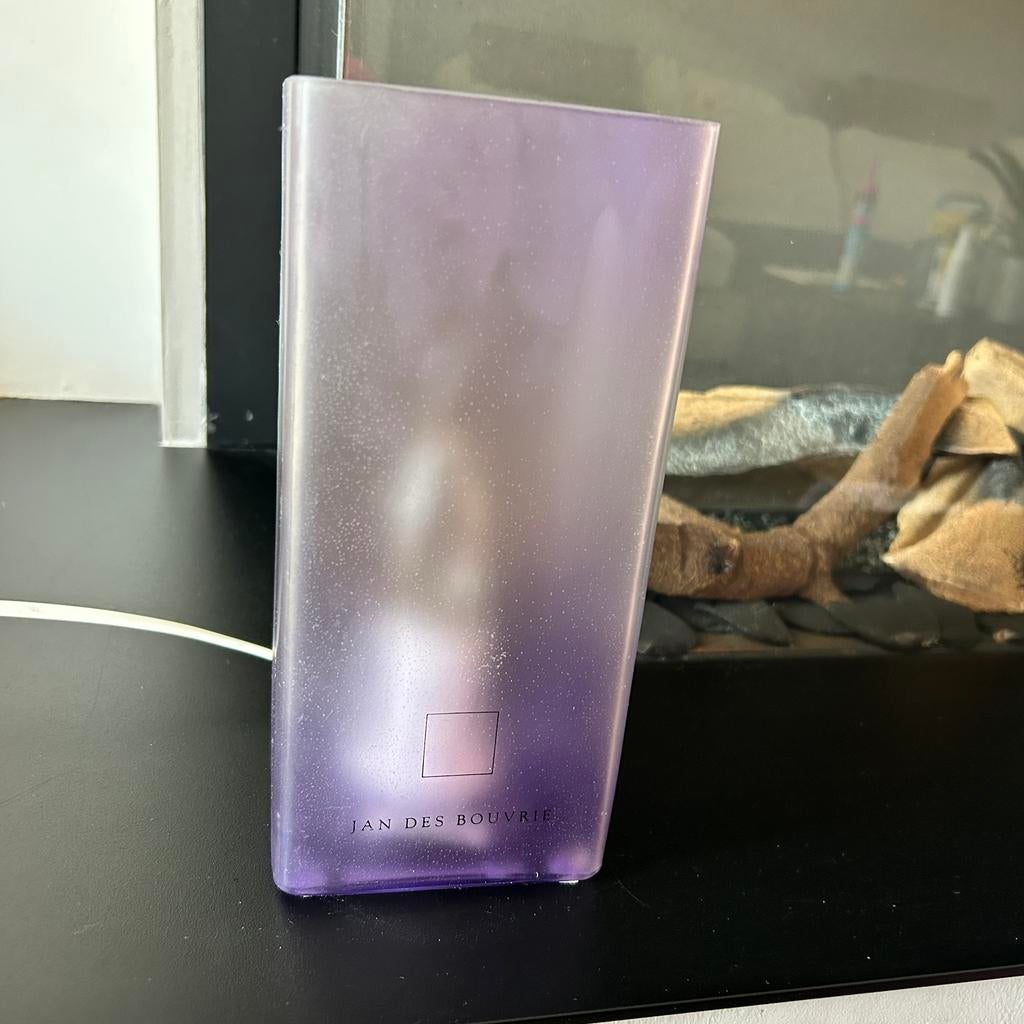 Vintage Jan des Bouvrie Ice Cubic Lamp – Paars (Model R2117), Gebruikt, Ophalen of Verzenden, Glas, Minder dan 50 cm