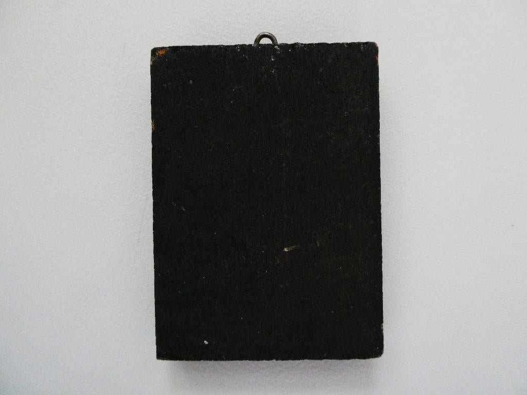 Icoon Maria en Jezus met aureool in reliëf, Ophalen of Verzenden