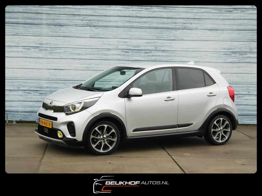 Kia Picanto 1.0 T-GDI X-Line Carplay Leer Xenon Stoelverwarm, Auto's, Kia, Voorwielaandrijving, Gebruikt, 920 kg, 100 pk