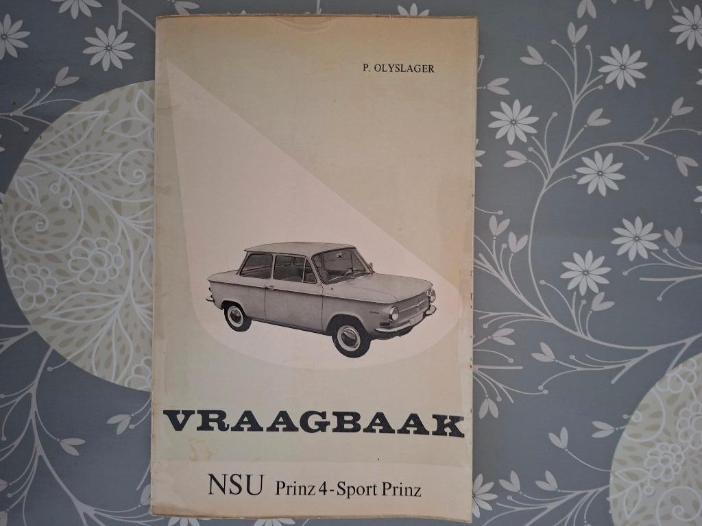Vraagbaak NSU Prinz4-Sport Prinz vanaf 1962, Ophalen of Verzenden