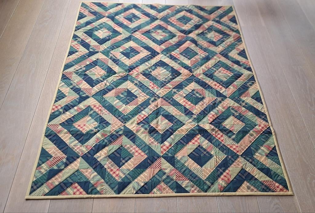 Landelijke quilt, handgemaakt, Ophalen of Verzenden, Nieuw, Rechthoekig