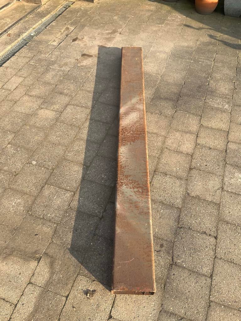 Koker 200x100x5 mm lengte 2100 mm, Ophalen, Gebruikt, IJzer