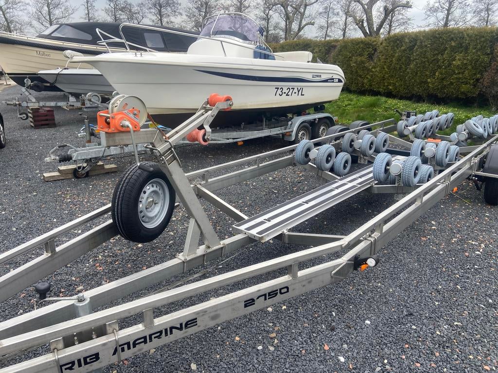 Claes boottrailer RVS - Zo goed als nieuw (2018), Watersport en Boten, Boottrailers, 1500 tot 3000 kg, 6 tot 9 meter, Overige typen