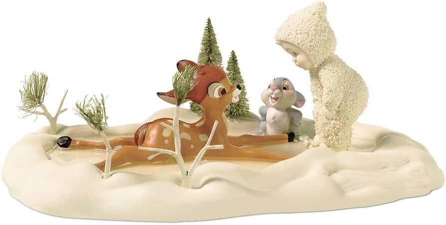 Disney Department 56 Snowbabies Bambi, Ophalen of Verzenden, Bambi of Dumbo, Zo goed als nieuw, Beeldje of Figuurtje