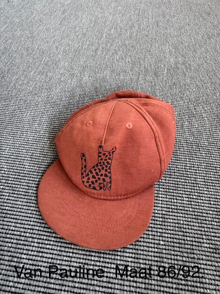 Stoere pet met luipaardprint voor kinderen - Maat 86/92, Kinderen en Baby's, Babykleding | Petten en Hoeden, Gebruikt, Jongetje of Meisje