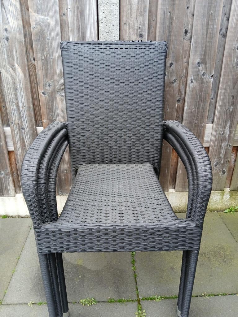 Stapelstoel 4x, Tuin en Terras, Ophalen, Gebruikt