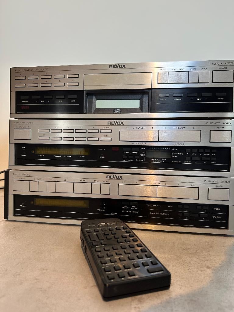 REVOX SET COMPLEET, Audio, Tv en Foto, Versterkers en Receivers, Zo goed als nieuw, 120 watt of meer, Stereo, Ophalen