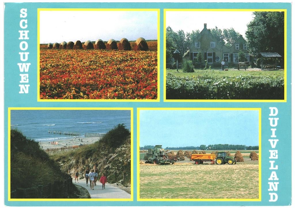 966732 Schowen Duiveland 80+ ZL Gelopen met postzegel, Ophalen of Verzenden, 1980 tot heden, Gelopen, Zeeland