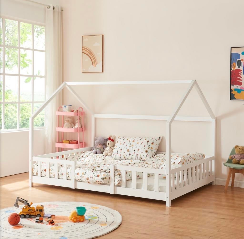 Huisbed wit nieuw, Kinderen en Baby's, 85 tot 100 cm, Gebruikt, Ophalen of Verzenden, Lattenbodem