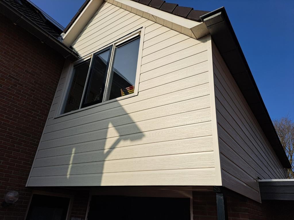 Eurotexx Dubbel Rabat Crème - 2 kunststof van 6 meter, Doe-het-zelf en Verbouw, Hout en Planken, Ophalen, Minder dan 25 mm, Nieuw