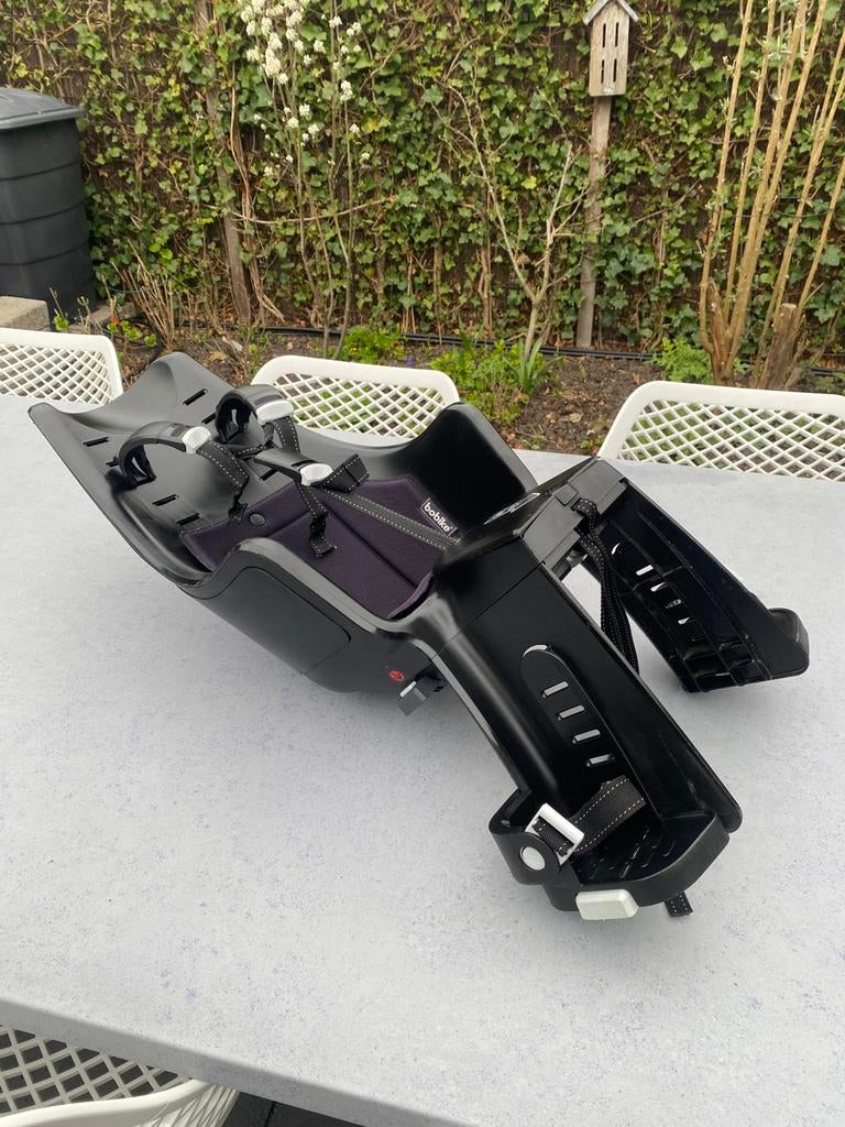 Bobike Exclusive Achterzitje + Bevestiging (Zwart), Ophalen, Zo goed als nieuw