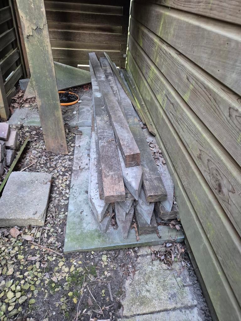 Hardhouten palen 190 cm, Ophalen of Verzenden, Gebruikt, Palen