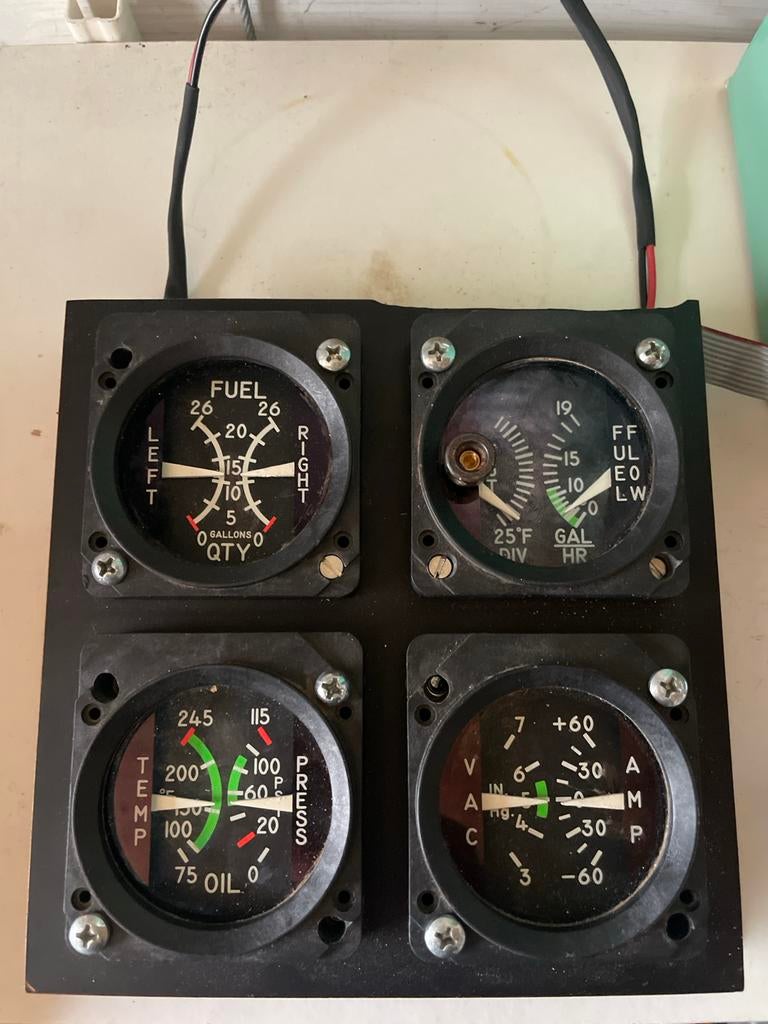 Flight Simulator Meters - Brandstof, Temperatuur, Druk, Ophalen of Verzenden, Gebruikt