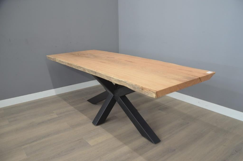 Acacia boomstamtafel 240 cm - 2,4 m, Verzenden, Nieuw, Hout, Industrieel