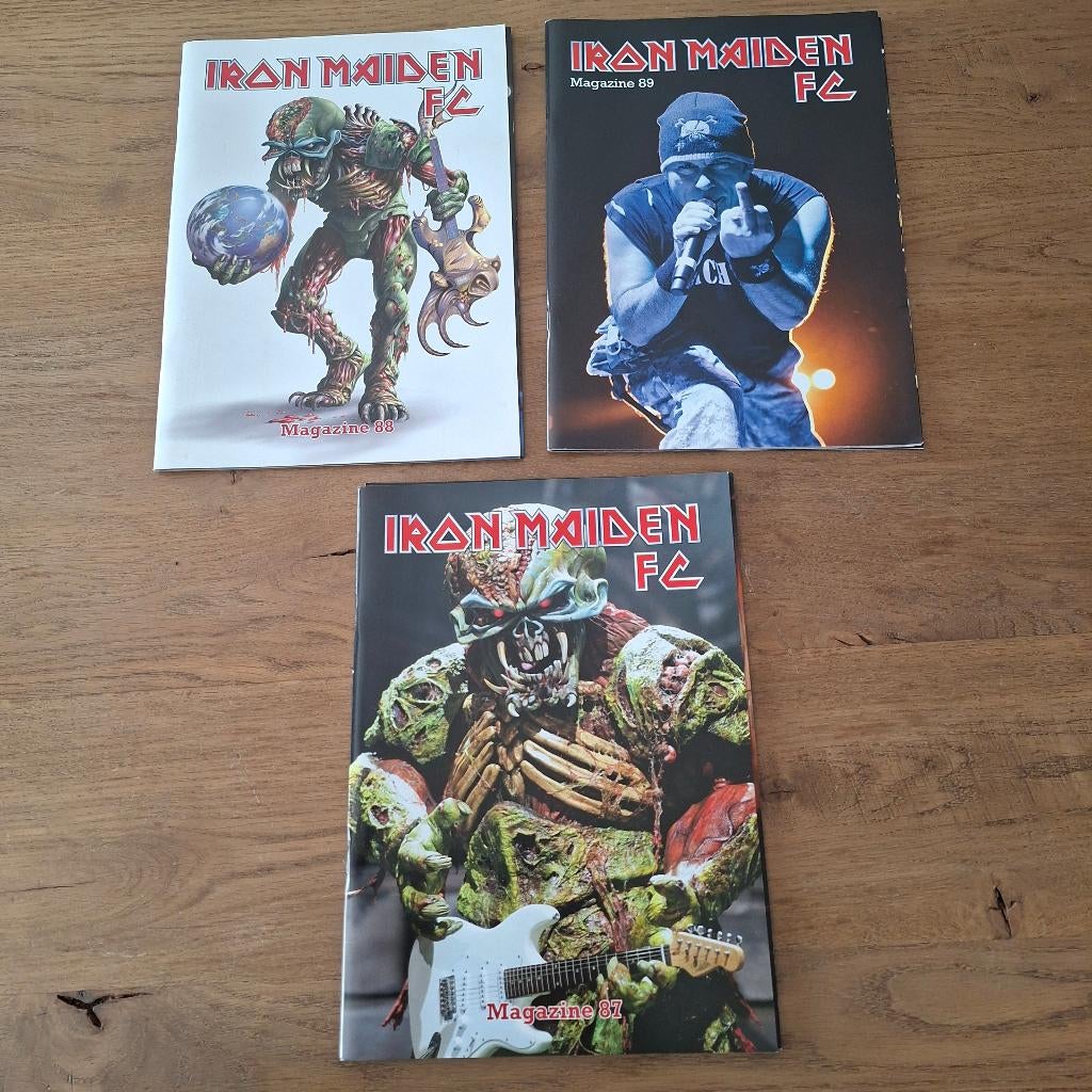 Iron Maiden Fanclub Magazine 3x, Ophalen of Verzenden, Zo goed als nieuw
