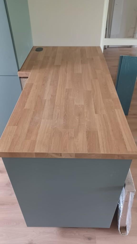 Ikea keukenblad Saljan, Ophalen, Bruin, 75 cm of meer, 150 tot 200 cm