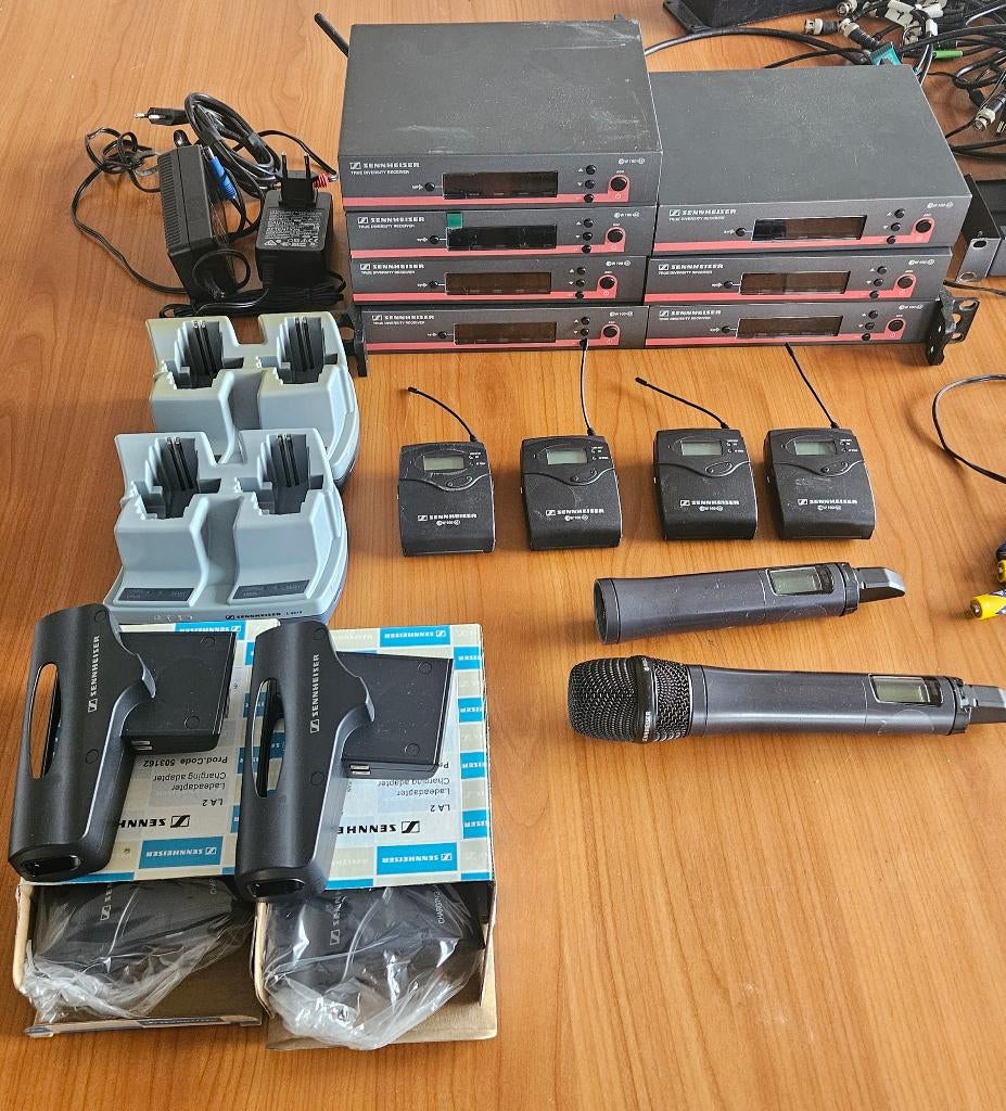 Sennheiser draadloos G3 (o.a. microfoons, antenne splitters), Ophalen of Verzenden, Gebruikt, Overige typen, Draadloos