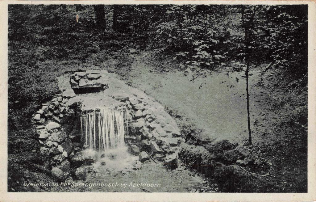 Apeldoorn Waterval in het Sprengenbosch OM336, Ophalen, 1920 tot 1940, Gelopen, Gelderland