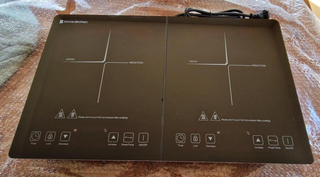 2 pits elektrische Inductiekookplaat als nieuw, Ophalen, 3 kookzones of minder, Zo goed als nieuw, Inductie