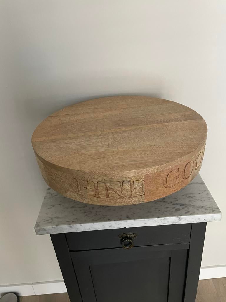 Riviera Maison houten dienblad rond, Ophalen, Zo goed als nieuw, Rond, Hout