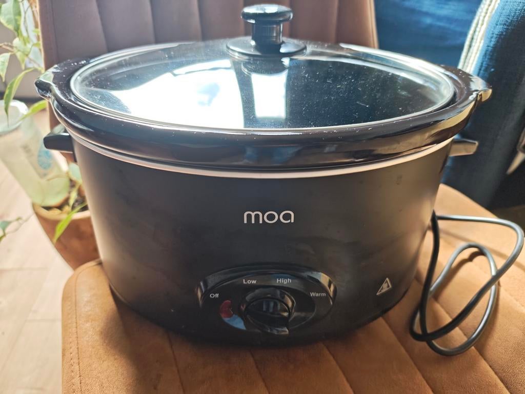 Moa Slowcooker - Zwart, 3.5L, Witgoed en Apparatuur, Slowcookers, Ophalen, Vaatwasmachinebestendig, Nieuw