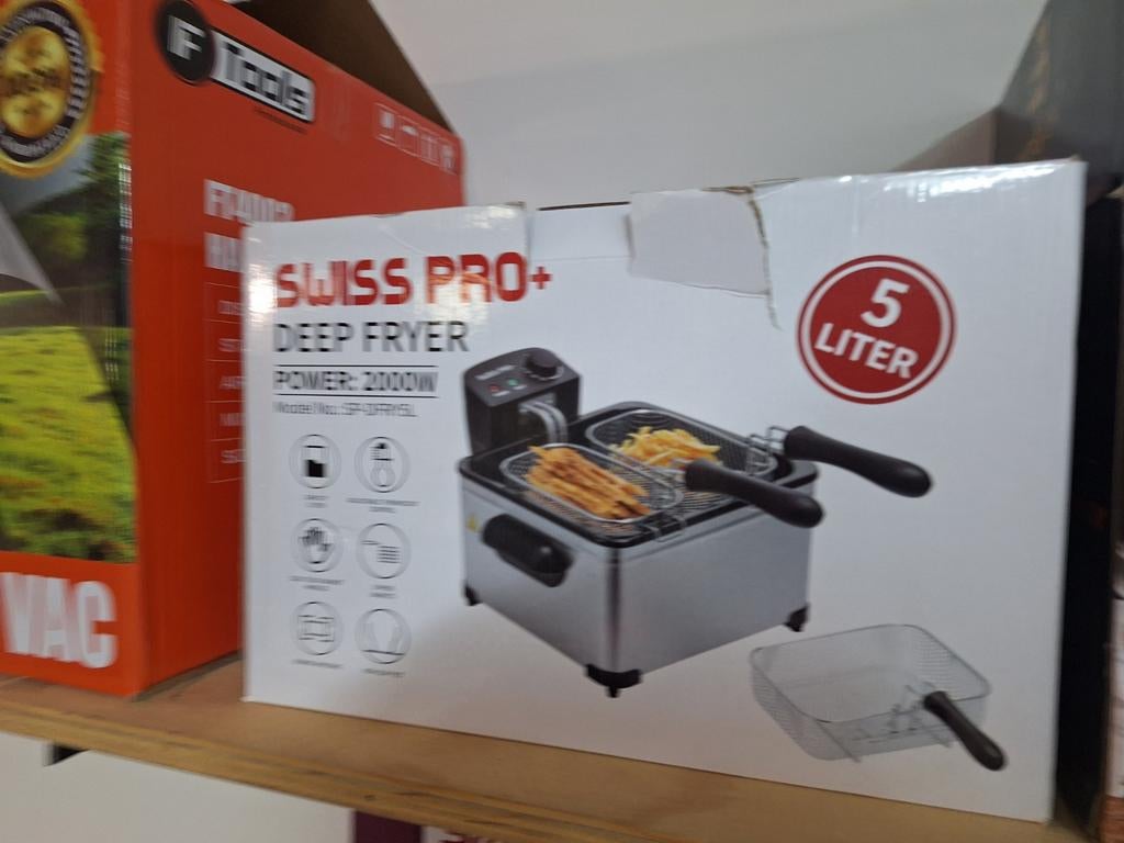 Swiss Pro+ Deep Fryer 5 Liter, Witgoed en Apparatuur, Frituurpannen, Ophalen of Verzenden, Swiss, Info@swisspeo.nl, Swissie