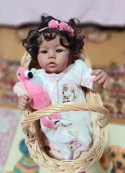 Realistische baby pop levensecht Abigail (46cm), Ophalen of Verzenden, Nieuw, Pop, Levensecht of Reborn
