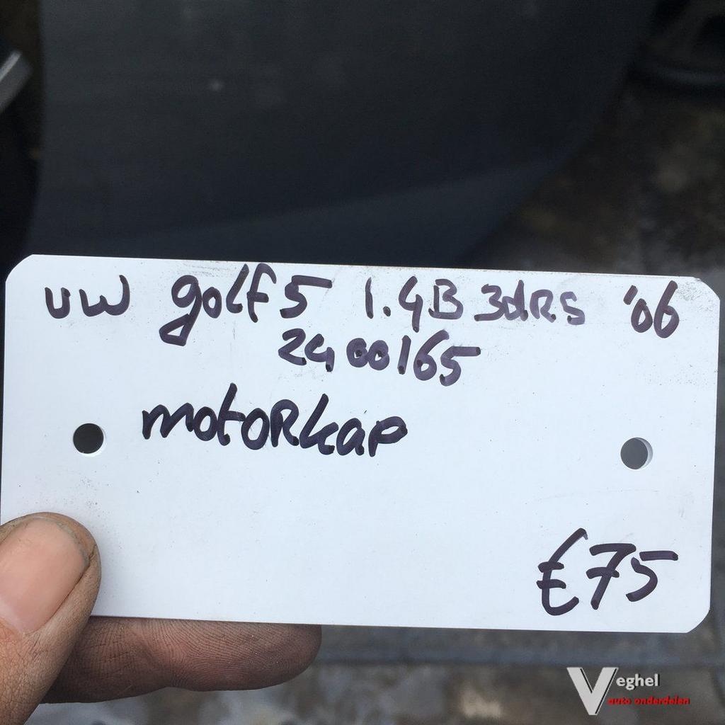Vw Golf 5 1.4B 3drs 2006 Wagennr 2400165  Motorkap
