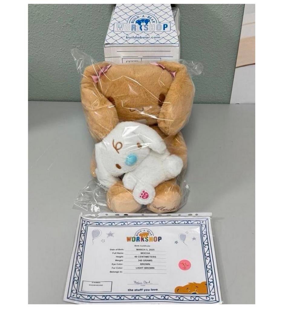 Cinnamoroll Mocha Milk Zeldzaam Build a bear + certificaat, Verzamelen, Nieuw, Ophalen of Verzenden, H, H