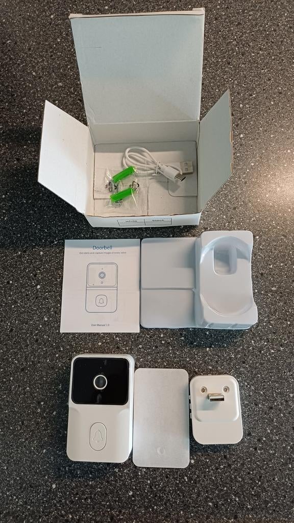 Nieuwe video deurbel met bewegingssensor en nachtcamera, Ophalen of Verzenden, Nieuw, Draadloos