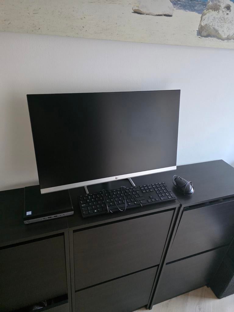Thuiswerk set met 27 inch monitor en HP Prodesk mini pc, Ophalen of Verzenden, HP