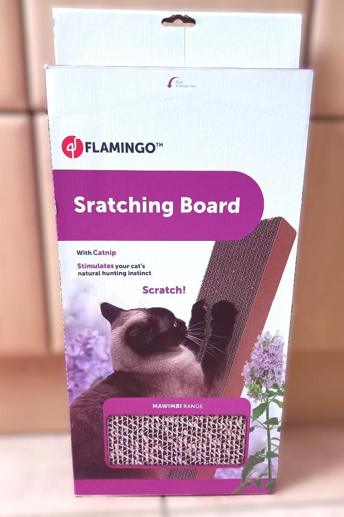 Flamingo krabkarton - krabplank met catnip - 46x22x4 cm, Ophalen of Verzenden, Krabplank