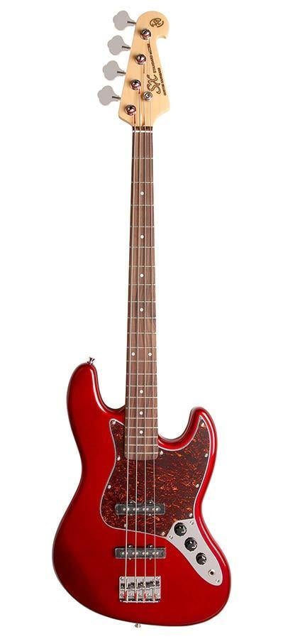 BD1CAR SX Standard Series J-style elektrische basgitaar Rood, ., Nieuw, ., .