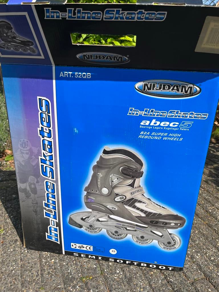 Nijdam skeelers ABEC-5 lagers maat 43, Ophalen, Gebruikt, Inline skates 4 wielen, Overige merken