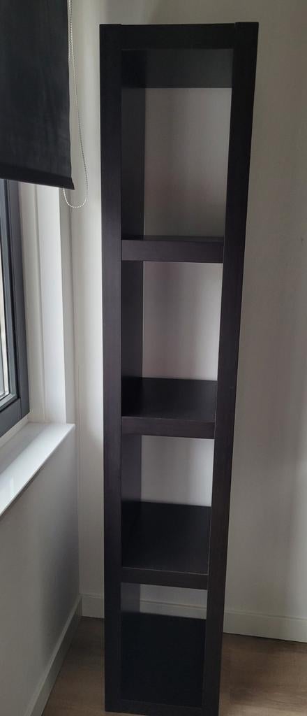 Zwarte smalle kast, staand of liggend te gebruiken, Ophalen, Minder dan 50 cm, Gebruikt, 150 tot 200 cm