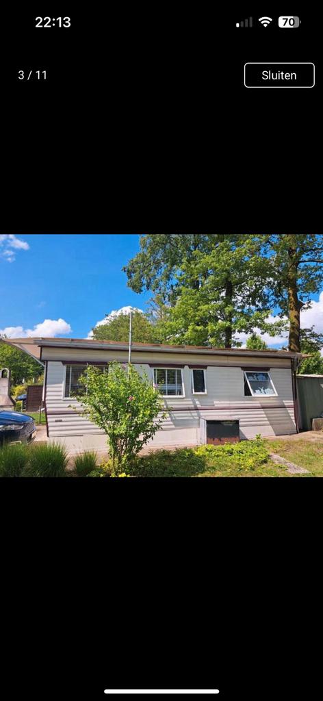 Ascot Stacaravan 8mx3,5m ZEER NETJES ! Met sneeuwdak!!