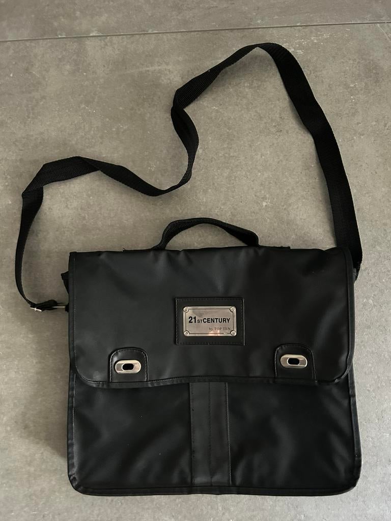 Tas met 2 grote vakken en tussenvak met rits, Sieraden, Tassen en Uiterlijk, Ophalen of Verzenden, Zo goed als nieuw, Zwart