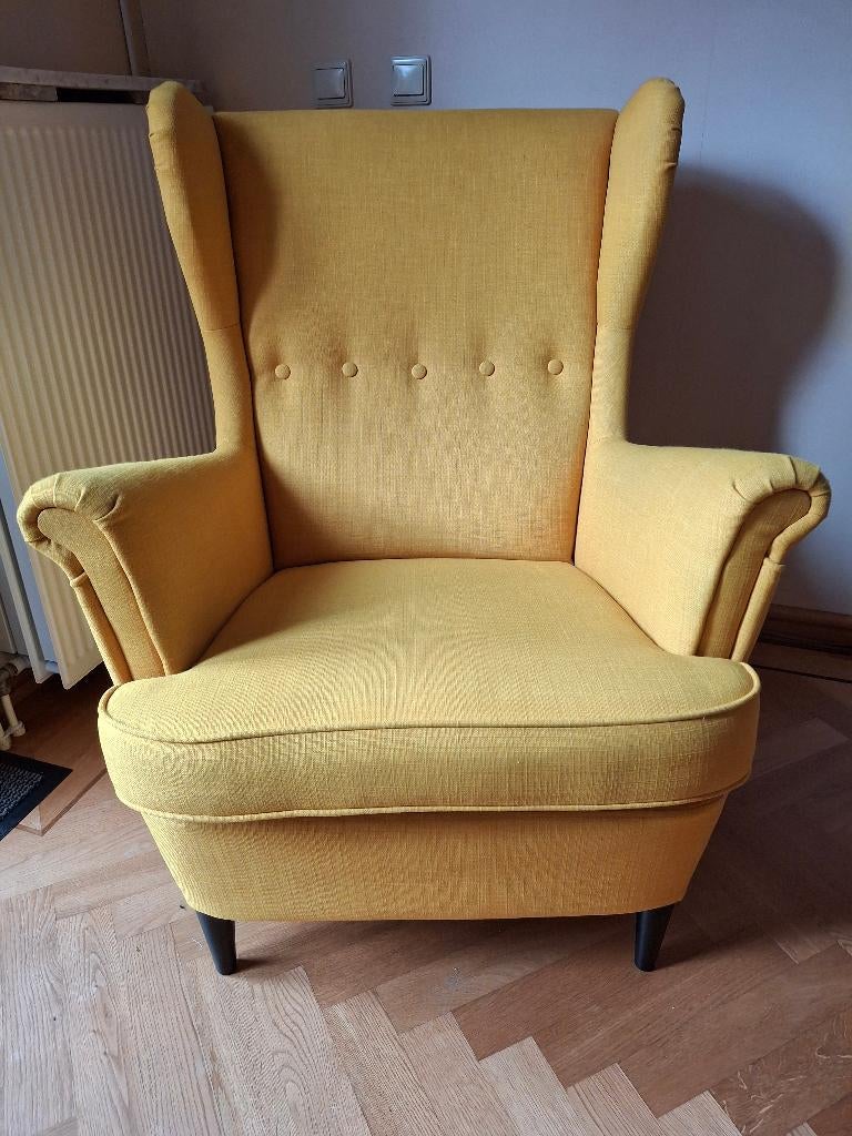 Ikea Strandmon fauteuil, Gebruikt, 75 tot 100 cm, Stof, 75 tot 100 cm