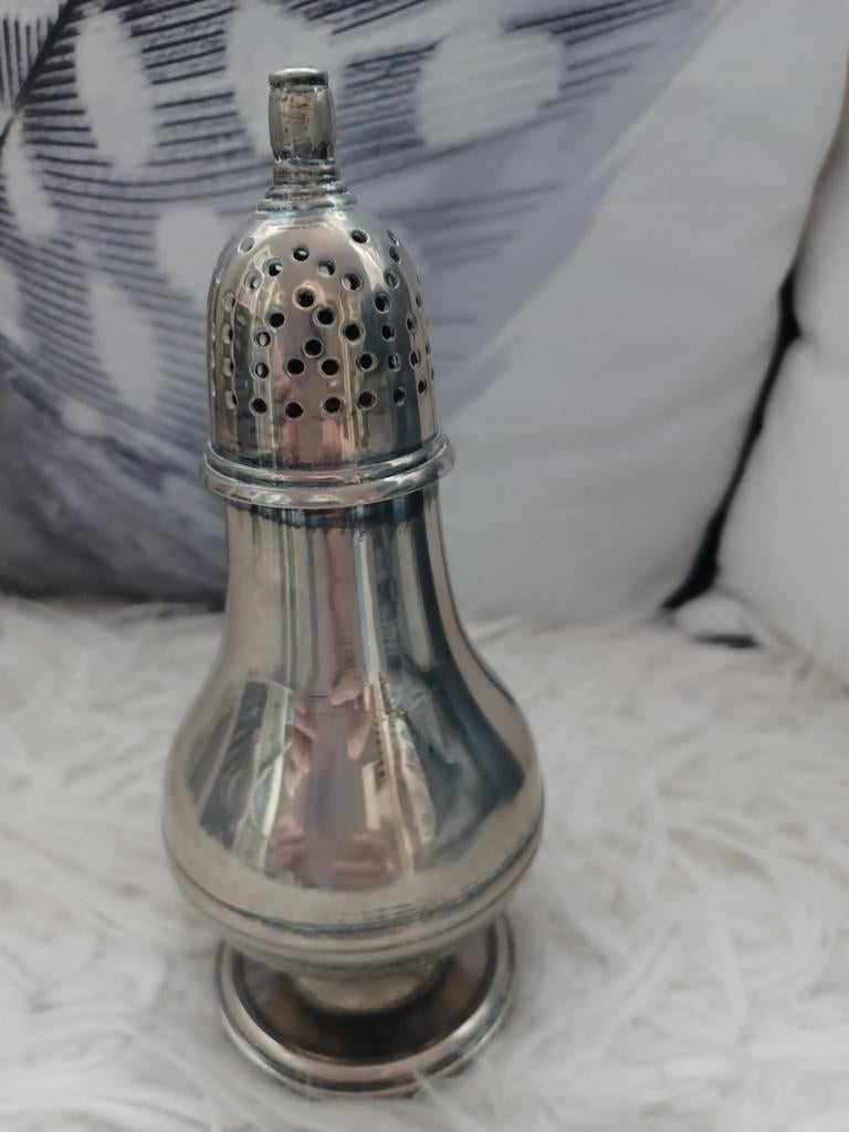 Antieke verzilverde strooibus, Ophalen of Verzenden