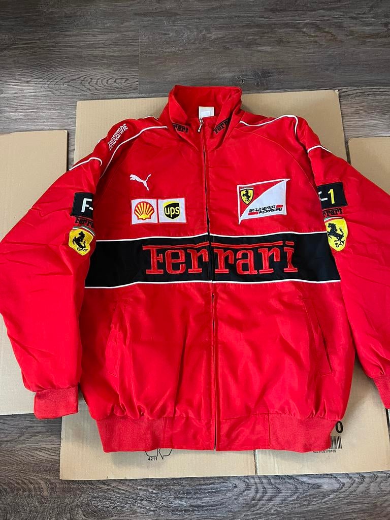 Ferrari Racing jas (maat S) – red vintage stijl, Ophalen of Verzenden, Zo goed als nieuw, Maat 46 (S) of kleiner, Rood