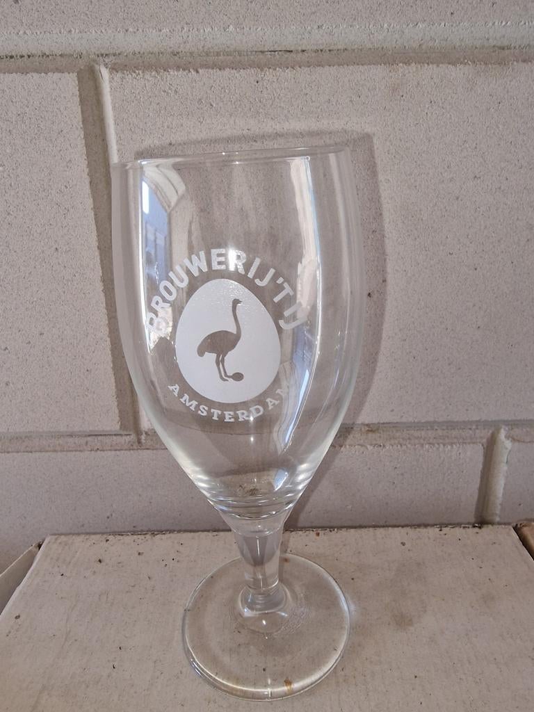 Set van 6 Brouwerij 't IJ bierglazen, Ophalen of Verzenden, Gebruikt, Bierglas