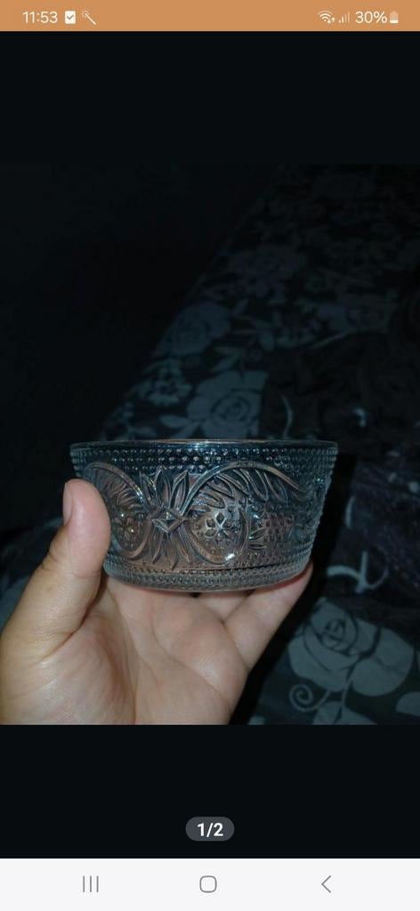 4 Nieuwe glazen schaaltjes met decoratie, Ophalen